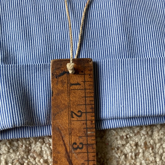 Isaia Napoli Men’s Blue White Stripe Seersucker Flat Front Trousers Pants 42 - Picture 15 of 16